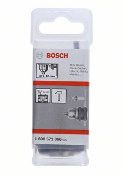 Кулачковый патрон до 10 мм 1 – 10 mm, 3/8" - 24 1608571066